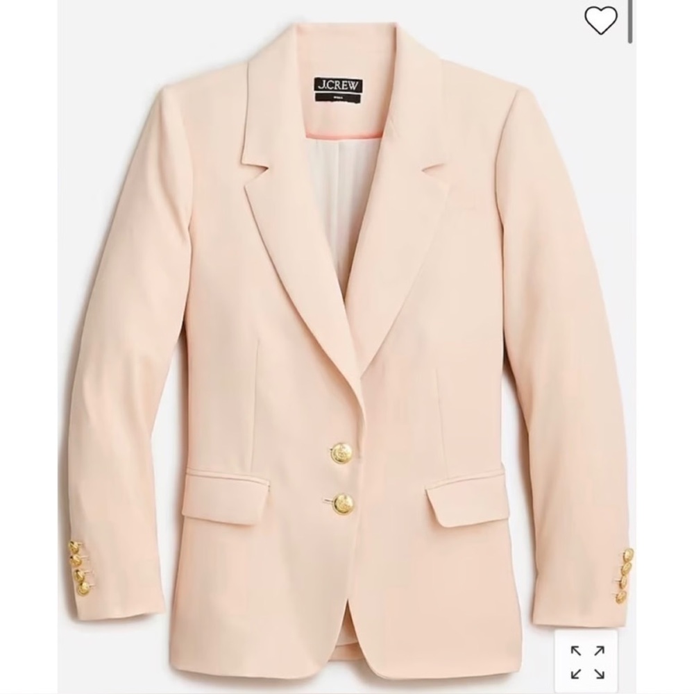 J. Crew Blazer in Pale Pink with Gold Buttons